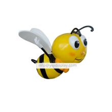 Chinese high quality painted colored garden modern art sculpture custom animal life size cartoon fiberglass bee statue